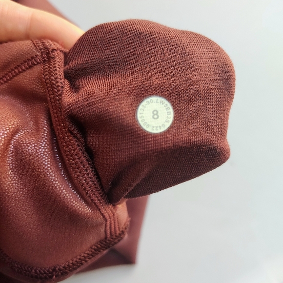 Lululemon wunder train high-rise Tight activewear metallic radiate red merlot - Picture 9 of 17